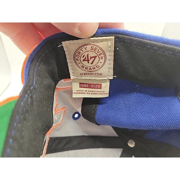 New York Knicks Hat Cap Snapback NBA Basketball Adjustable NY '47 Brand - Picture 7 of 9